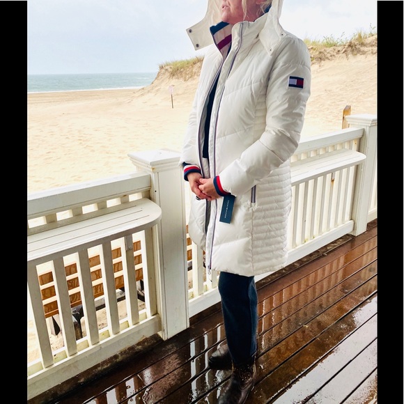 HP 🎉NEW TOMMY HILFIGER LONG PUFFER JACKET - Picture 11 of 12